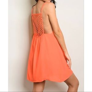 NWT Chiffon Tent Dress - Coral